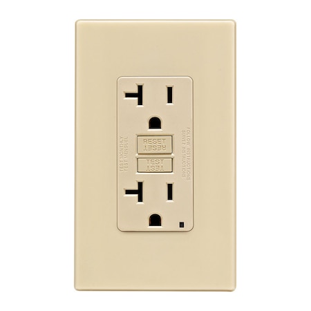 Leviton Leviton 20 amps 125 V Ivory GFCI Outlet 5-20R 1 pk GFNT2-0PI